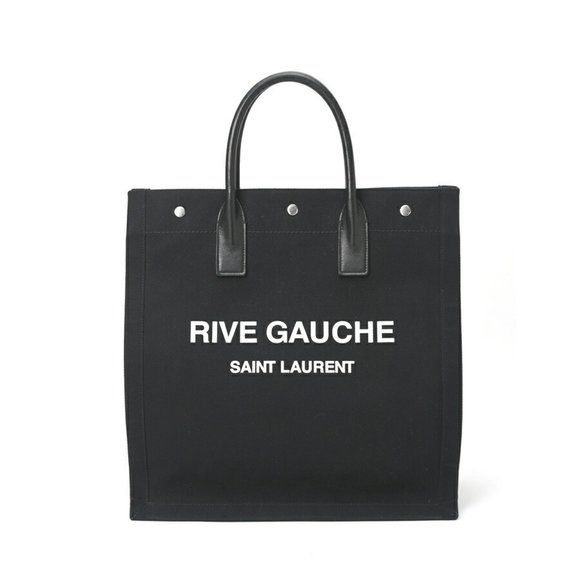 Saint Laurent SAINT LAURENT Rive Gauche Tote Bag 632539 Canvas Black S-157033 - Picture 1 of 10